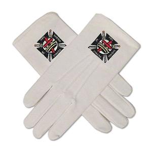 Shriner Masonic Guantes de algodón bordados-[Blanco - Product Image 4
