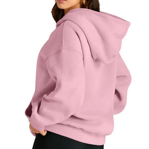 Nueva llegada de las mujeres de gran tamaño Drop Shoulder Hoodies en blanco más rápido Streetwear Pullover estilo personalizado Logo impresión - Product Image 2