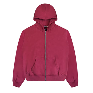 OEM ODM Sweat à capuche zippé surdimensionné pour hommes en tissu éponge respirant imprimé en 3D - Product Image 5