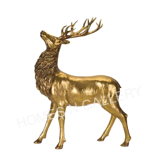 2022 Neueste Bestseller New Creative Lovely Metal Weihnachts dekoration Golden Reindeer Deer Xmas Tisch dekoration Rentier