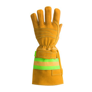 Gants en cuir de sécurité pour pompiers Couleurs personnalisées Taille et logo Gants de pompier en cuir de vachette de qualité supérieure - Product Image 2