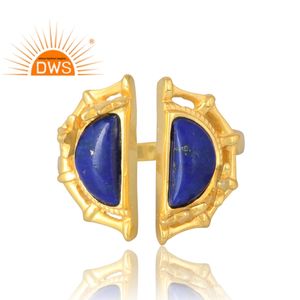 แหวน925อัญมณีไพฑูรย์ธรรมชาติ18K ชุบทอง18K ดีไซน์ใหม่มีสไตล์เครื่องประดับชั้นดีสำหรับผู้หญิงของขวัญสำหรับผู้หญิง - Product Image 3