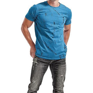 Camisetas de Hombre 100% Algodón Tejido de Color Sólido Transpirable de Manga Corta Camisetas Tie Dye para Hombre en Venta subidas por Dress Sports - Product Image 4