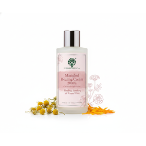 Lotion corporelle apaisante et réparatrice 200ml à la marguerite pour peaux sensibles, formule naturelle hypoallergénique, marque privée OEM, Italie RedMoringa - Product Image 1