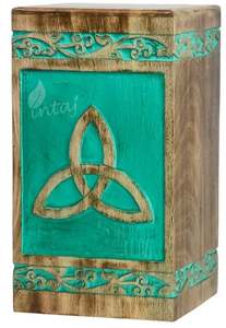 Cremation Urn for Human Ashes, Handmade Adult Funeral Urns - Personalized Pet Urn, Wooden Hand carved Urn by AYAANS - Product Image 2