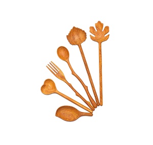 <b>Wooden</b> Spoons for Cooking Non-stick <b>Kitchen</b> <b>Utensil</b> Spoons Cooking <b>Utensil</b> Non Scratch Natural Teak for <b>Kitchen</b> - Product Image 1