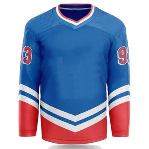 Maillot de hockey sur glace pour hommes, léger, sublimé, coupe professionnelle, entraînement d'équipe, tenue de match, directement de l'usine - Product Image 3