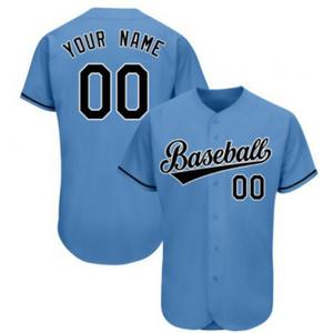 Baseball Jersey Customized LOGO Name <b>Number</b> 100% Polyester Anti-Bacterial Breathable Heat-Transfer Printed Unisex V-neck - Product Image 6