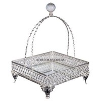 Boîte de cadeaux de mariage en aluminium coulé argent brillant poli Unique Fancy Designer et acrylique de fabricant indien