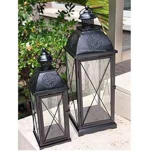 New Arrival Clear Glass & Metal Candle <b>Lantern</b> in 3 Different Size Tall <b>Lantern</b> Antique Finished for Home Decor - Product Image 4