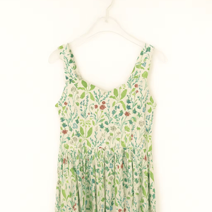 Nuevo vestido veraniego de ajuste cómodo sin mangas de algodón Floral Midi vestido para mujeres y niñas Casual Beach & Holiday Wear en 2025 - Product Image 1