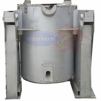 Four à creuset pour la fonte du laiton de 250 kg avec brûleur à gaz, inclinaison hydraulique disponible à un prix raisonnable