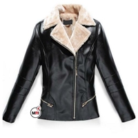 Nouvelles vestes en cuir de moto pour femmes, élégantes, coupe-vent, en véritable peau de mouton, courtes, de haute qualité, couleur personnalisée, noir