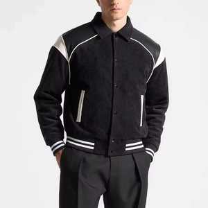 Chaqueta Varsity Unisex con Revestimiento, Transpirable, Personalizable, Estilo Urbano, Béisbol, Letterman, Casual, Moda, Prenda Exterior, Frente de Lana - Product Image 1