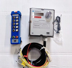 Télécommande radio CMK F24-10S, télécommande radio sans fil 10 boutons poussoirs à vitesse unique + 1 bouton champignon marche/arrêt + 1 marche, IP-66, portée de 100 mètres, alimentation AC/DC - Product Image 1