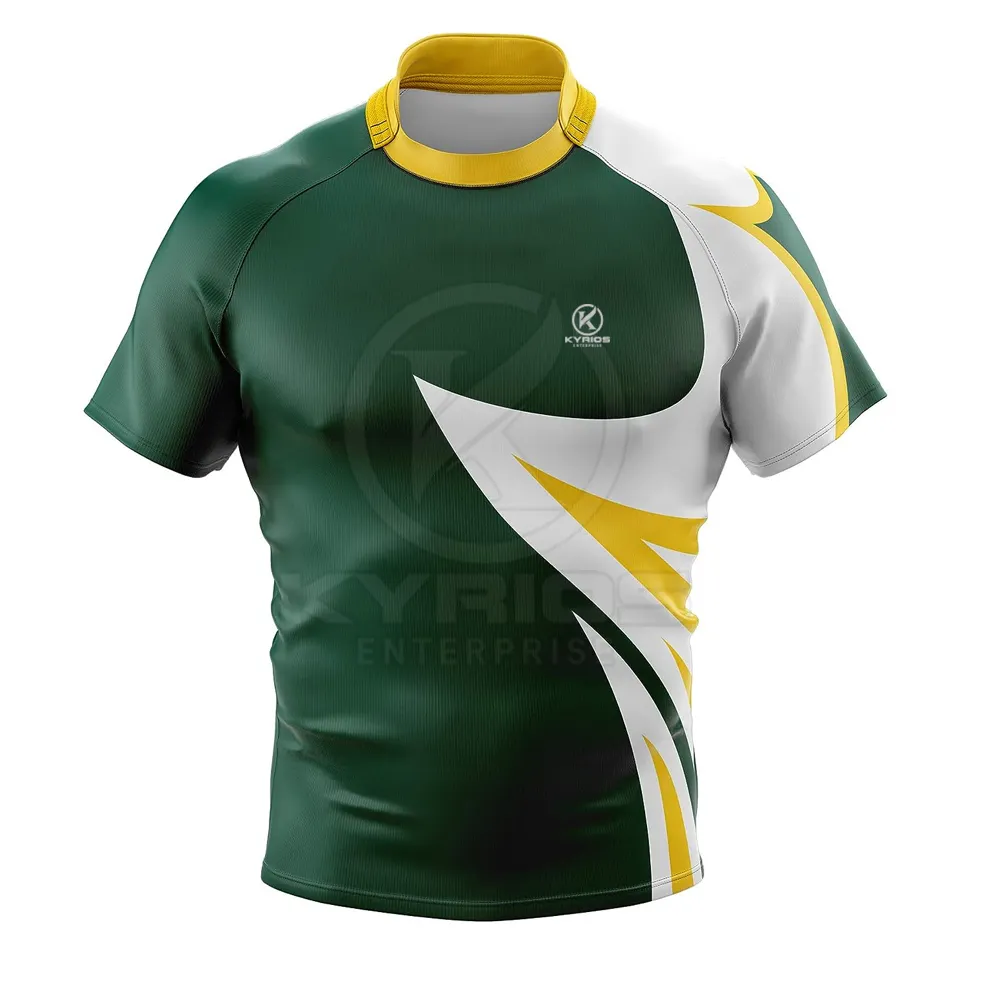 Men's OEM Sublimation Rugby Shirts Custom Striped Sport Wear Shirt Rugby Football Wear Rugby Jersey