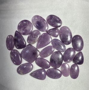 100% lepidolite ธรรมชาติอัญมณีหลวม cabochons ที่ทำด้วยมือการรักษาที่สวยงาม gemmy lepidolite อัญมณีสำหรับทำเครื่องประดับ - Product Image 2