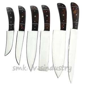 ชุดมีดทำครัวสแตนเลส 6 ชิ้น พร้อมด้ามไม้และชุดหนัง (รุ่น OEM Smk1347) - Product Image 4
