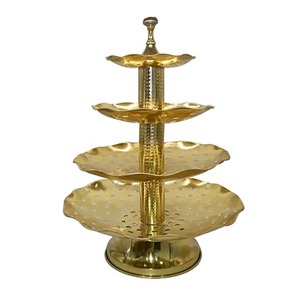 Plato de servicio de tres niveles de Metal de tendencia industrial para una decoración de comedor elegante de calidad perfecta - Product Image 4
