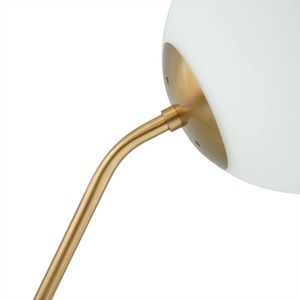 Lampadaire en tissu blanc en forme de champignon pour la décoration intérieure de salon de luxe moderne, élégant, support doré LED pour la maison et le bureau - Product Image 5