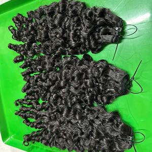 Lâche Deep Wavy Curly Bundle Birman Curly Tape Ins Hair Extensions de cheveux humains 100% Cheveux vierges vietnamiens Prix de gros - Product Image 6