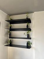 Étagère décorative créative DIY légère en aluminium thermolaqué à fixation murale avec option d'éclairage LED