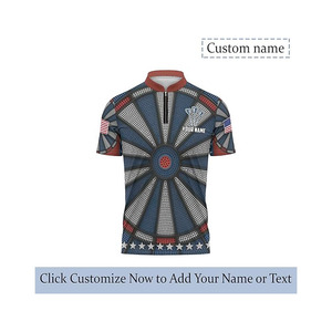 Camiseta de dardos sublimada personalizada de último diseño, camiseta de dardos estampada con peso ligero, camiseta de dardos deportiva para hombre, diseño personalizado - Product Image 2