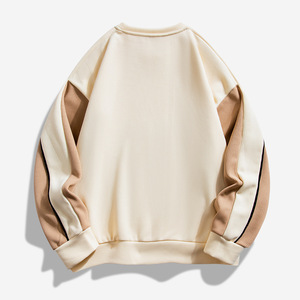 Sudadera con capucha de línea de retazos de cadera para Hombre | Otoño Retro Streetwear Fleece Pullover Digital Oversized Eco-Friendly Sudaderas - Product Image 2