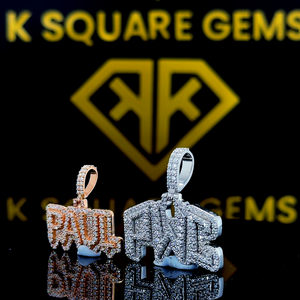 Collier personnalisé GRA VVS en diamants synthétiques cultivés en laboratoire, pendentif lettre prénom personnalisé, 100% carbone - Product Image 2