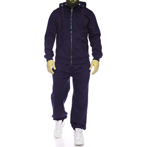 Men's Winter Hooded Solid Fleece Tracksuit-Jogging Sets Customizable - Product Image 5