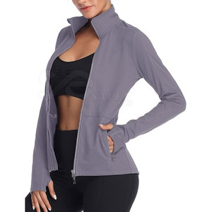 Custom Logo Design Women Yoga <b>Jackets</b> Solid Color Women Yoga <b>Jackets</b> Lightweight Yoga <b>Jackets</b> - Product Image 2