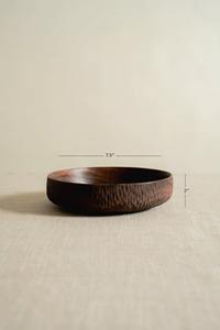 Cuenco de madera texturizado hecho a mano para decoración del hogar, cuenco de madera Natural tallada de 7 pulgadas, utensilios de cocina rústicos de comedor modernos - Product Image 6