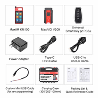 Herramienta de Programación de Llaves MaxiIM KM100X, Lector de Códigos, Renovación IM508 IM608 OBD IMMO, Aprendizaje en el 99% de los Autos, Lectura/Escritura de Chips, Clonación