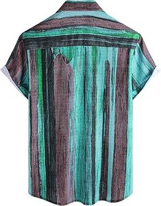 Nueva moda de verano para hombres, camisas polo de punto con botones a rayas, camisetas vintage de manga corta, camisas para hombres - Product Image 1