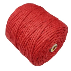 Precio al por mayor, cordón de macramé de una sola hebra rojo orgánico ecológico de 3mm, colores personalizados, componentes de hallazgos de joyería de alta exportación - Product Image 1
