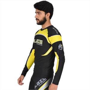 Haute Qualité Hommes Logo Personnalisé Imprimer Manches Longues Fermeture Éclair Avant Rash Guards Surf Chemises Hommes T-shirts - Product Image 3