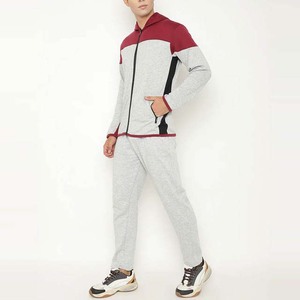 Top à la mode hommes coupe ample hommes fermeture éclair à manches longues survêtements à capuche nouveau 100% coton personnalisé Fitness hommes fermeture éclair survêtements - Product Image 2