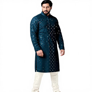 Traje Tradicional Masculino Shalwar Kameez, Ropa Étnica Cultural para Hombre, Tela de Algodón Premium, Confección Cómoda, Estilo Regular y Modesto - Product Image 1