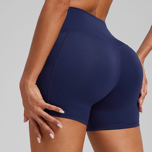 2025 Women New Activewear High Waisted <b>Tummy</b> <b>Control</b> With Pocket Shorts Workout Biker Gym Yoga Shorts - Product Image 3