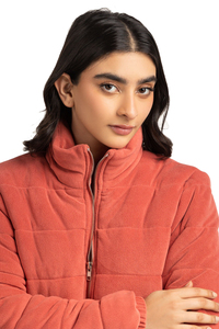 Chaqueta Acolchada de Polar para Mujer de Alta Calidad, Servicios OEM, Nuevo Diseño para Invierno, Chaqueta Corta con Estampado a Cuadros - Product Image 2
