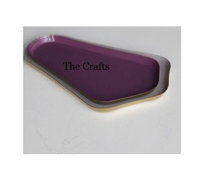 Juego de dos Bandejas para servir postres de diferentes colores en una bandeja de hierro para dulces y aperitivos para uso de vajilla de restaurante de Hotel - Product Image 6