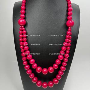 Collar de Color lavanda con cuentas de resina para mujer, Hip Hop, personalizado, 6mm, 8mm, 10mm, collar de perlas para hombre, superventas 2024 2023 - Product Image 4