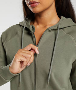 เสื้อฮู้ดมีซิปสำหรับผู้หญิงเสื้อมีฮู้ดสำหรับออกกำลังกายผ้าแห้งเร็วระบายอากาศได้ดีมีสไตล์เสื้อ100% สำหรับวิ่งออกกำลังกาย - Product Image 6