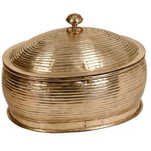 Bol décoratif moderne en aluminium de forme ronde, argenté, avec texture en relief, idéal pour les mariages, les fêtes et la maison - Product Image 1