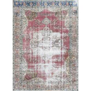 Alfombras de Lana Anudadas a Mano de Gran Tamaño, Diseño de Medallón Rojo y Naranja, para Sala de Estar o Pasillo - Pae-2950 - Product Image 1