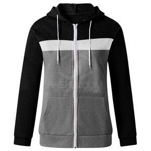 Ropa Deportiva de Invierno para Mujer, Talla Grande, con Capucha, Transpirable, Lisa, Teñida, 100% Algodón, Tejido de Punto, Informal - Product Image 5