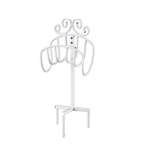 Meilleure vente support de tuyau amovible en fer support de tuyau antirouille enduit de poudre blanche pour fournitures de jardin - Product Image 1