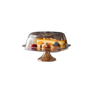 Acrylic Cake Stand with Dome Cover Multi-Functional Serving Platter and Cake Plate