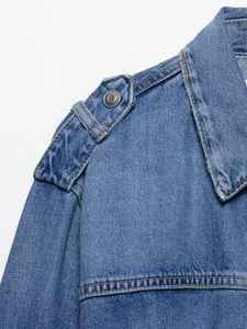 Vestes en jean pour femmes les plus vendues, bleu, logo sur le devant, respirantes, décontractées, de haute qualité, prix bas, 2024 - Product Image 3