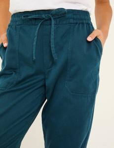 New Fashion Casual Side Pocket Denim Pants High Waist Loose <b>Jeans</b> Trouser <b>For</b> <b>Women</b> Cargo Pants <b>Women</b> Breathable Solid Color - Product Image 6
